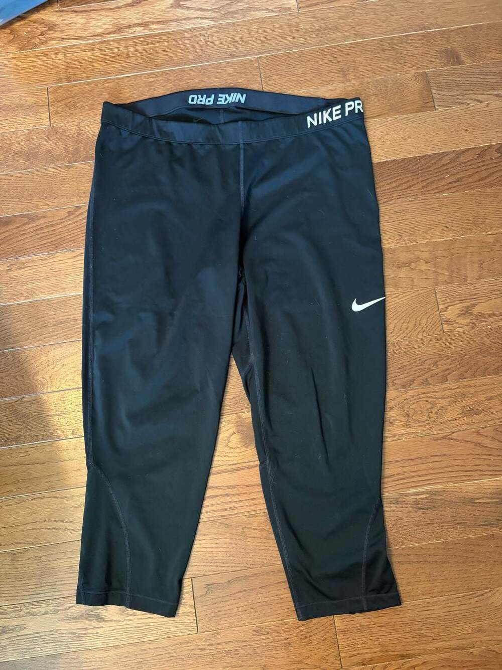 Nike Pro Dri-FIT Black 3/4 Length Crop Leggings Tights Sz 2X